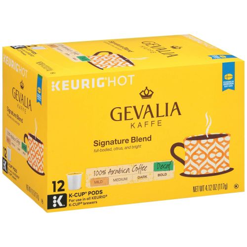  Gevalia Signature Blend Decaf K-Cup Packs, 72 count (6 Pack of 12)