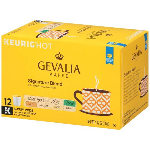  Gevalia Signature Blend Decaf K-Cup Packs, 72 count (6 Pack of 12)