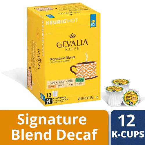  Gevalia Signature Blend Decaf K-Cup Packs, 72 count (6 Pack of 12)