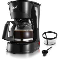 Gevi 4 Cups Small Coffee Maker, Compact Coffee Machine with Reusable Filter, Warming Plate and Coffee Pot for Home and Office