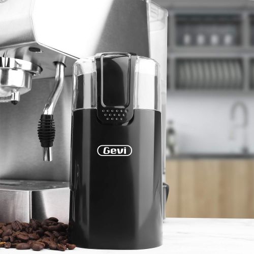  Coffee Grinder Electric,Gevi Stainless Steel Blade Grinder for Coffee Espresso Latte Mochas, Noiseless Operation, Evently Grinding for Coffee Beans Spice Nut Seed Grains