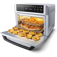 [아마존베스트]Barsetto 13-in-1 Air Fryer Oven, 19 Quart Air Fryer Toaster Oven Combo, Convection Countertop Oven, Rotisserie and Dehydrator, LED Digital Touchscreen, 6 Accessories Included, Stainless Ste
