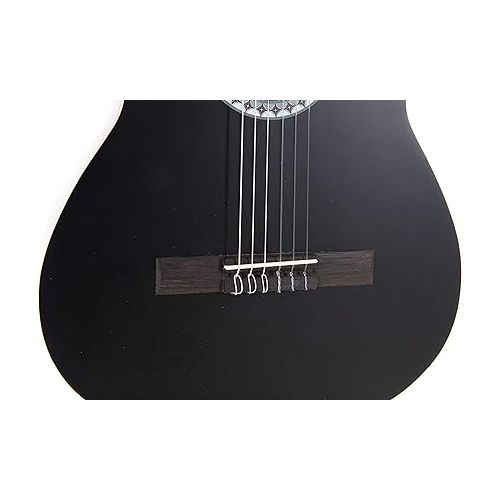  GEWA E-Acoustic Classical Guitar BASIC, Classical Guitar (Lime Body, Nickel Silver Frets, Chrome Plated Tuners, Water-Based Matt Finish, Scale Length: 650 mm, Nut Width: 52 mm), Black