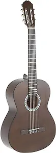 GEWA E-Acoustic Classical Guitar BASIC 4/4, Classical Guitar (ideal for ages 12 and up, nickel silver frets, chrome-plated tuners, lime and pakka wood, scale length: 650 mm, nut width: 52 mm), walnut