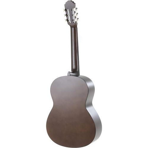 GEWA E-Acoustic Classical Guitar BASIC 4/4, Classical Guitar (ideal for ages 12 and up, nickel silver frets, chrome-plated tuners, lime and pakka wood, scale length: 650 mm, nut width: 52 mm), walnut