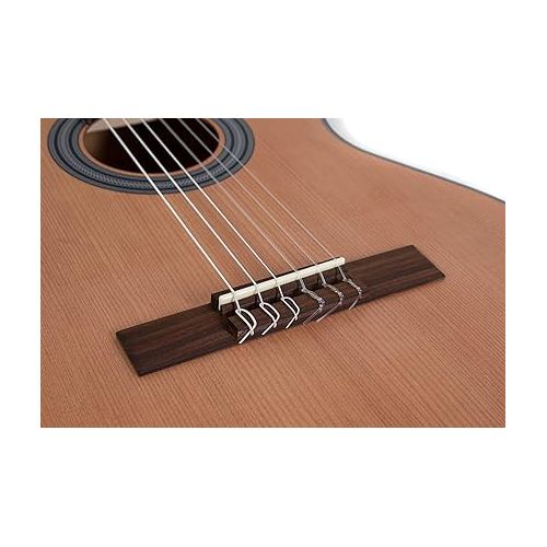  GEWA Student Cedar Classical Guitar 3/4, Classical Guitar (chrome-plated tuners, cedar top, nickel silver frets, water-based matte finish, scale length: 590 mm, nut width: 48 mm), natural