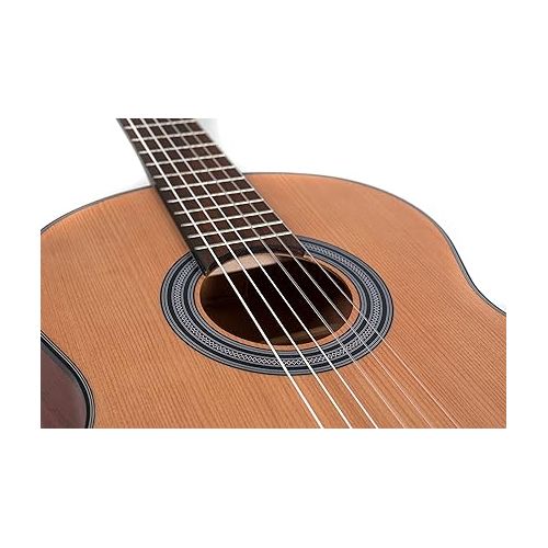  GEWA Student Cedar Classical Guitar 3/4, Classical Guitar (chrome-plated tuners, cedar top, nickel silver frets, water-based matte finish, scale length: 590 mm, nut width: 48 mm), natural
