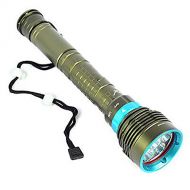Ghazzi LED Torch Flashlight, Underwater 200m 20000LM 7x XM-L2 LED Scuba Diving Flashlight 3X1865026650 Torch Lamp Light Waterproof Flashlights for Outdoor Sporting Diving