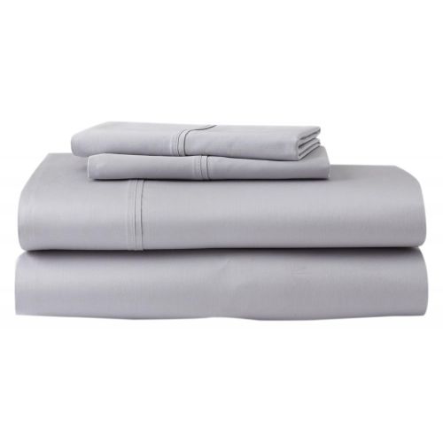  Ghostbed GhostBed Queen Premium Supima Cotton and Tencel Luxury Soft Sheet Set, Grey, 4 Piece