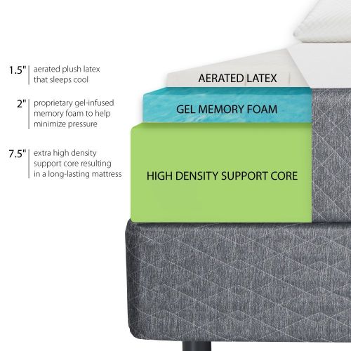  Ghostbed GhostBed Mattress-King 11 Inch-Cooling Gel Memory Foam-Mattress in a Box-Most Advanced Adaptive Gel Memory FoamCoolest Mattress in America-Made in the USAIndustry Leading 20 Year