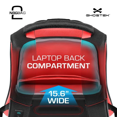  Ghostek NRGbag 2 Series Laptop Notebook Backpack With USB Charging Ports Business College Student Work Office Travel Back to School Book Bag Knapsack 16,000mAh 15.6-Inch (Camouflag