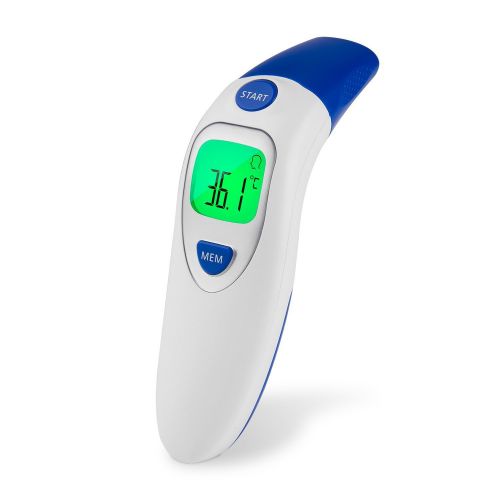  Gi.amagi Thermometer for Fever Digital Medical Infrared Forehead and Ear Thermometer for Baby,Kids and Adults with Fever Indicator (White)