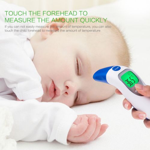  Gi.amagi Thermometer for Fever Digital Medical Infrared Forehead and Ear Thermometer for Baby,Kids and Adults with Fever Indicator (White)