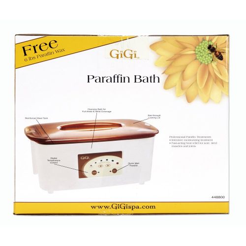  GiGi Digital Paraffin Bath with GiGi Peach Paraffin Wax 6 lbs