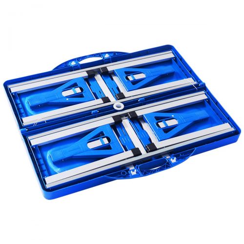 자이언텍스 Giantex Portable Folding Picnic Table with Seating for 4 Garden Party Camping Time Design, Blue