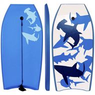 Giantex 41’’ Bodyboard Super Lightweight Surfing Body-Board w/Leash IXPE Deck EPS Core Boarding