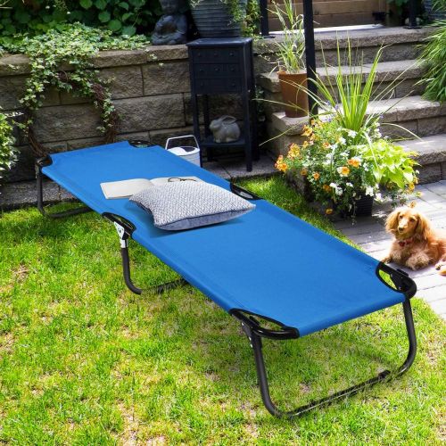 자이언텍스 Giantex Folding Camping Cot for Adults, Portable Sleeping Cot Bed Heavy Duty Frame, Easy Set Up, Light Weight Camping Bed for Camp Office Sleepover