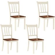 Giantex Solid Wood Whitesburg Dining Chairs, Set of 4, Spindle Back, Wood Seating, Hammis Dining Room Chairs, Suitable for Dining Room, Kitchen, Restaurant, Antique Dining Side Cha