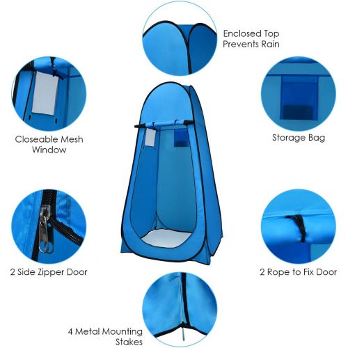 자이언텍스 Giantex Pop Up Shower Tent Portable Camping Tent for Dressing, Toilet, Changing Room, Outdoor Privacy Shelter