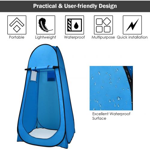 자이언텍스 Giantex Pop Up Shower Tent Portable Camping Tent for Dressing, Toilet, Changing Room, Outdoor Privacy Shelter