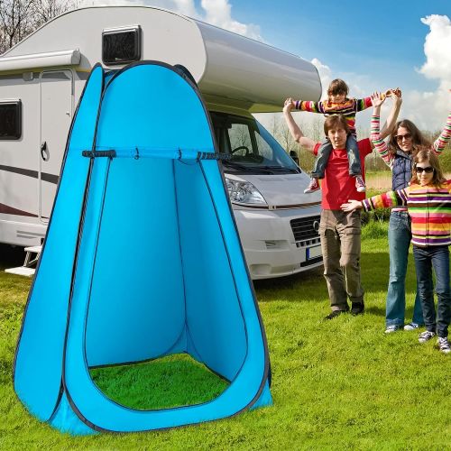 자이언텍스 Giantex Pop-up Privacy Tent, Outdoor Shower Tent Changing Room w/Carry Bag, Portable Camp Toilet, Rain Shelter for Camping & Beach, Extra Large