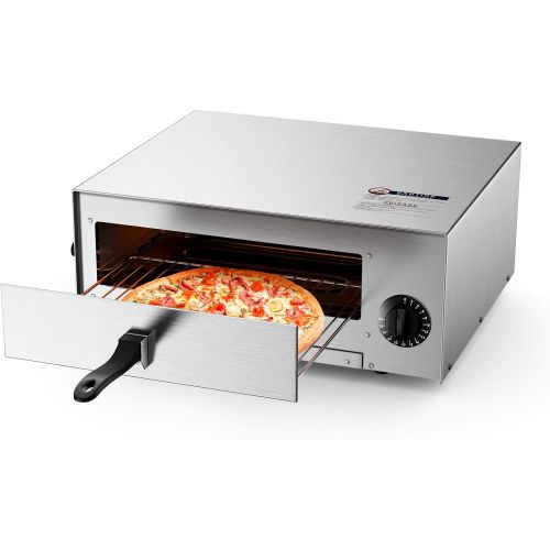 자이언텍스 [아마존베스트]Giantex Pizza Bake Oven Kitchen Pizza Toaster Home Commercial Countertop Pizza Maker Stainless Steel Bake Pan with Handle and Removable Pizza Tray
