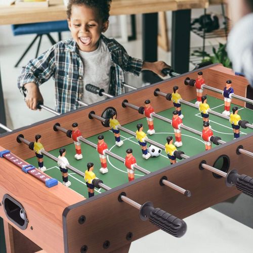 자이언텍스 Giantex 27 Foosball Table, Easily Assemble Wooden Soccer Game Table Top w/ Footballs, Indoor Table Soccer Set for Arcades, Game Room, Bars, Parties, Family Night