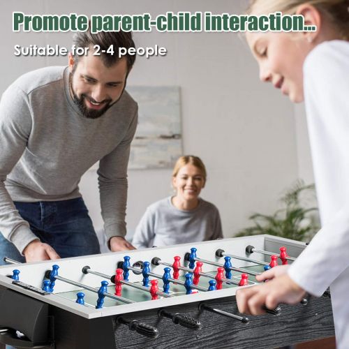 자이언텍스 Giantex 48 Foosball Table, Wooden Soccer Table Game w/Footballs, Suit for 4 Players, Competition Size Table Football for Kids, Adults, Football Table for Game Room, Arcades