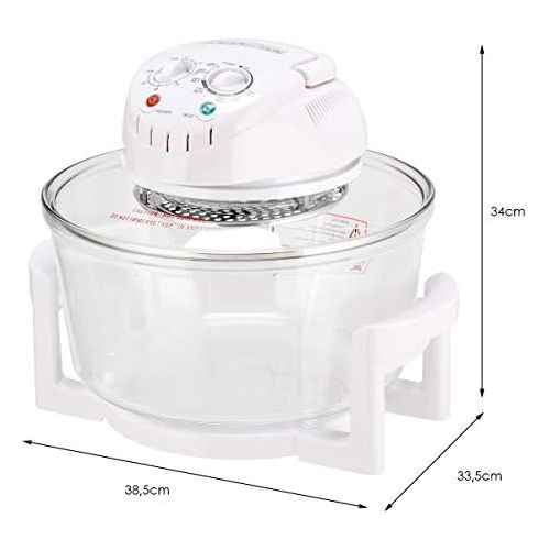 자이언텍스 [아마존베스트]-Service-Informationen GIANTEX Halogen oven, hot air oven, convection oven with extension ring, 17 L, table convection oven, multifunctional, temperature up to 250 °C, 60 minutes timer, 1200-1400 W