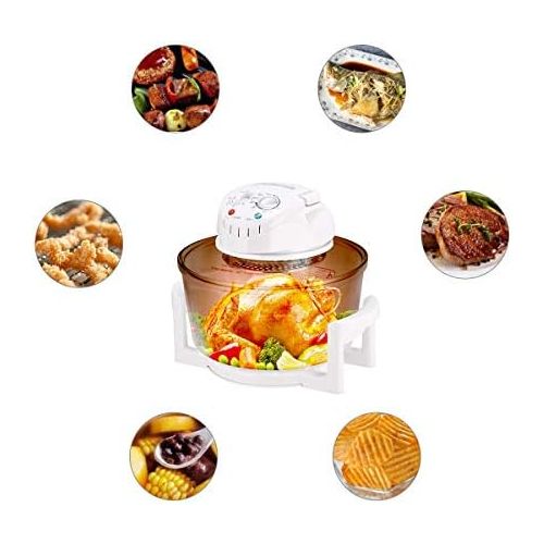 자이언텍스 [아마존베스트]-Service-Informationen GIANTEX Halogen oven, hot air oven, convection oven with extension ring, 17 L, table convection oven, multifunctional, temperature up to 250 °C, 60 minutes timer, 1200-1400 W