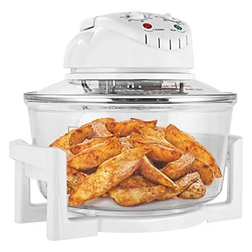 자이언텍스 [아마존베스트]-Service-Informationen GIANTEX Halogen oven, hot air oven, convection oven with extension ring, 17 L, table convection oven, multifunctional, temperature up to 250 °C, 60 minutes timer, 1200-1400 W