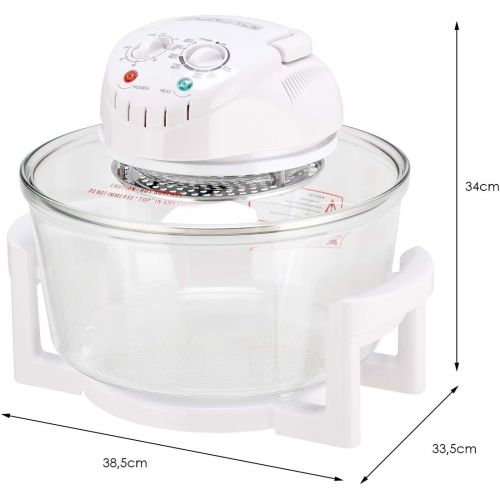 자이언텍스 [아마존베스트]-Service-Informationen GIANTEX Halogen oven, hot air oven, convection oven with extension ring, 17 L, table convection oven, multifunctional, temperature up to 250 °C, 60 minutes timer, 1200-1400 W