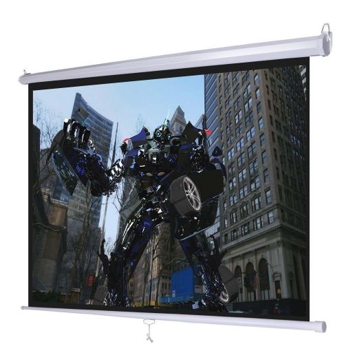 자이언텍스 Giantex 120 4:3 Manual Pull Down Auto-lock Projector Projection Screen 96x72 White