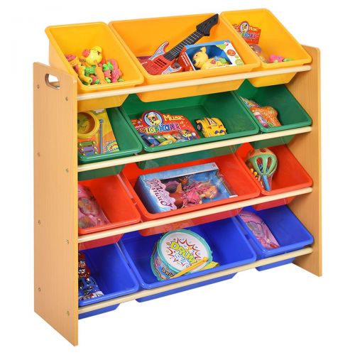 자이언텍스 Giantex Toy Bin Organizer Kids Childrens Storage Box Playroom Bedroom Shelf Drawer
