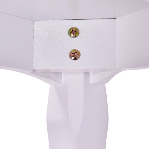 자이언텍스 Giantex White Vanity Stool for Women with Velcro Padded Seat Removable Easy-Cleaning Cushions Comfortable Girls Piano Dressing Table Makeup Desk Bench Chair for Bedroom Bathroom Mo