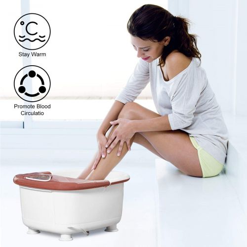 자이언텍스 Giantex Foot Spa Heat Massage Bath with Temperature Control Infrared Bubbles of Anti-Splash Water...