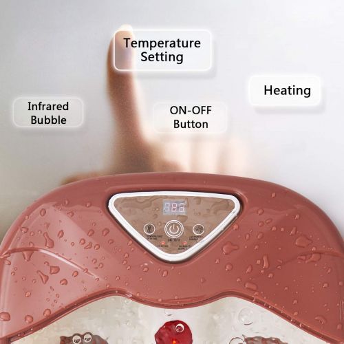 자이언텍스 Giantex Foot Spa Heat Massage Bath with Temperature Control Infrared Bubbles of Anti-Splash Water...