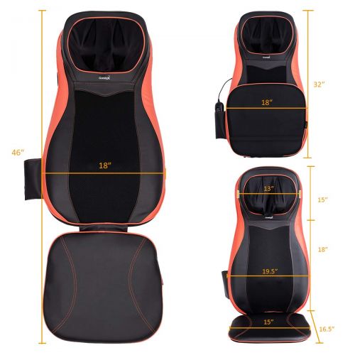 자이언텍스 Giantex Neck Back Massager Massage Cushion Mat, for Car Home Office Low Upper Full Back Massage...