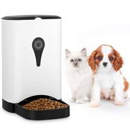 Giantex Automatic Cat Feeder 4.5L Pet Food Dispenser for Cats, Dogs & Small Animals, Distribution Alarms, Portion Control, Voice Recording, Programmable Timer, Up to 4 Meals A Day