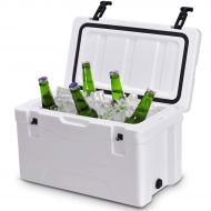 Giantex 40 Quart Heavy Duty Cooler Ice Chest Outdoor Insulated Cooler Fishing Hunting Sports White