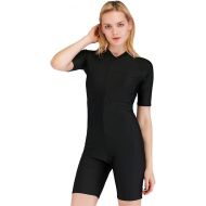 Giantree Wetsuit, Women Neoprene Dive Shorty Wet Suit, Thermal Short Sleeve Swimsuit for Adults Dive Suits for Diving Snorkeling Surfing Swimming Canoeing