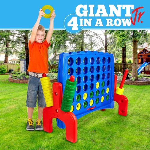 Giantville Giant 4 to Score in a Row with Storage Carry Bag Included - Almost 3-Ft High - Large for Indoor and Outdoor: Any Weather Connect Game for Family Fun - Quick to Assemble