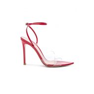 Gianvito Rossi Patent & Plexi Stark Ankle Strap Sandals