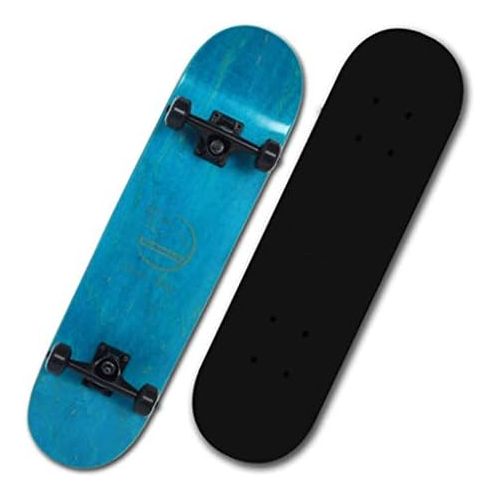  Gib niemals auf Grundlegendes Skateboard-doppeltes Skate-Roller-Strassen-Vierrad-Skateboard-jugendlich Erwachsene Jungen und Madchen (Farbe : Blau)