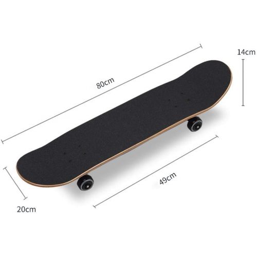  Gib niemals auf Grundlegendes Skateboard-doppeltes Skate-Roller-Strassen-Vierrad-Skateboard-jugendlich Erwachsene Jungen und Madchen (Farbe : Blau)