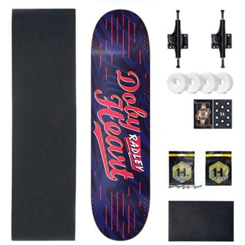  Gib niemals auf Shortboard Skateboard Anfanger Teen Boys und Girls Professionelles bilaterales Tilt Skateboard (Farbe : C)