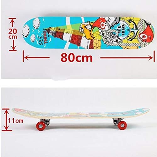  Gib niemals auf Rocker-Vitality-Jugendskateboard des vierradrigen Rollers 80CM Erwachsene Kinder (Farbe : B)