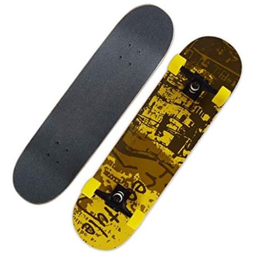  Gib niemals auf Anfanger-Skateboard Shortboard weiblicher Erwachsener Anfanger-doppelter Rocker Street Skill Skateboard (Farbe : B)