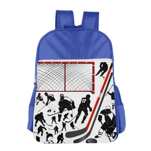  Gibberkids Children Hockey Player School Backpack Bookbag Boys/Girls For 4-15 Years Old RoyalBlue