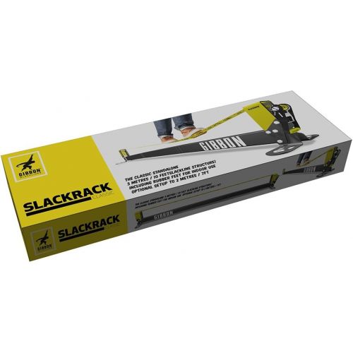  [아마존베스트]Gibbon Slacklines Slackrack Classic, black/yellow, setup length: 2m or 3m, line width: 50mm/2, height 30cm, perfect leisure activity, Medium